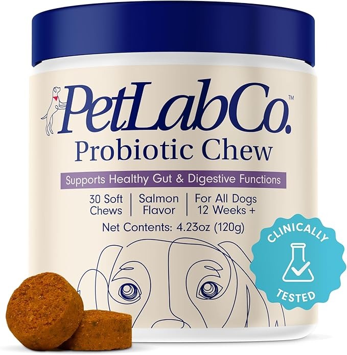 PetLab Co. Probiotics for Dogs – Gut, Digestive & Allergy Support – Pork Flavor Soft Chews – 30 Count