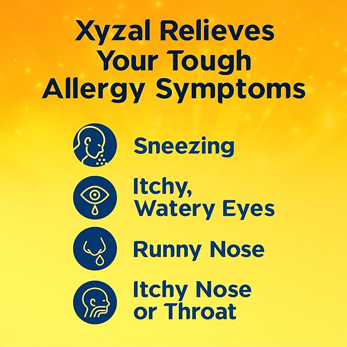 Xyzal 24 Hour Allergy Relief Tablets – Original Prescription Strength Antihistamine, Levocetirizine 5 mg, 55 Count