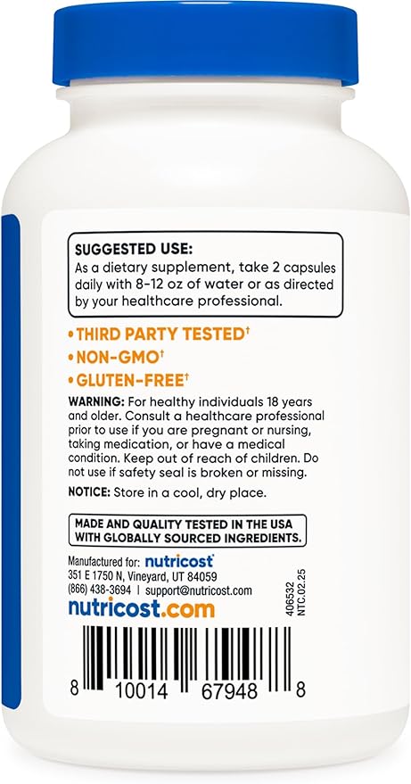 Nutricost Resveratrol 700mg – 50% Trans-Resveratrol – Antioxidant for Heart, Brain & Healthy Aging – Vegan, Non-GMO, Gluten-Free – 120 Capsules