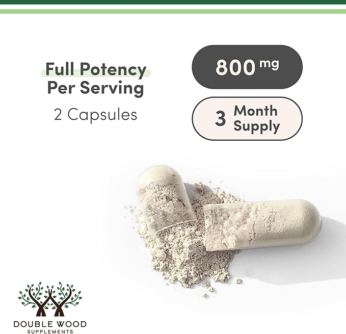 Double Wood Digestive Enzymes 800mg – Full Spectrum 10 Enzyme Blend for Digestive Support, Bloating Relief & Nutrient Breakdown – Non-GMO, Gluten-Free – 90 Capsules