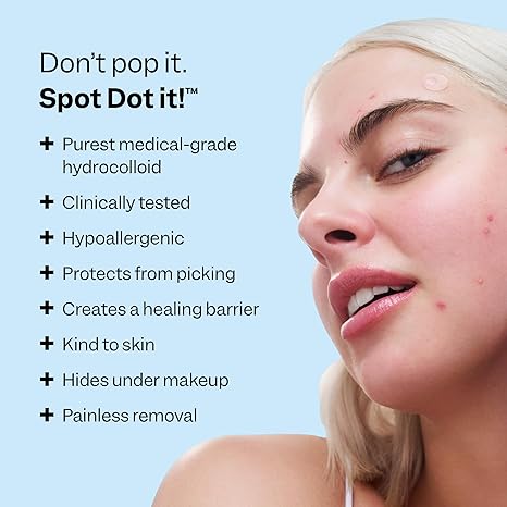 Peach Slices Acne Spot Dots – Hydrocolloid Pimple Patches, 3 Sizes, Vegan, 30 Ct
