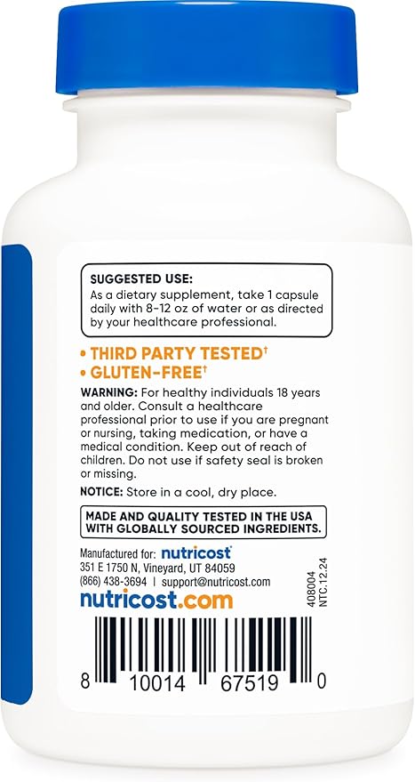 Nutricost CoQ10 100mg – High Absorption Heart & Energy Support – Non-GMO, Gluten-Free – 120 Vegetarian Capsules