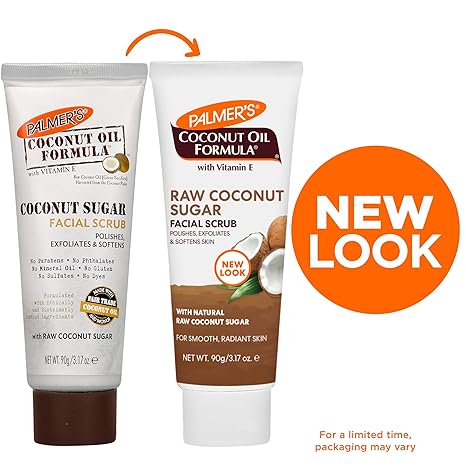 Palmer’s Coconut Oil Sugar Facial Scrub – Gentle Exfoliating, Hydrating & Calming – With Chamomile – 3.17 oz