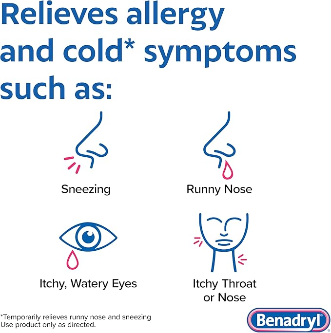 Benadryl Ultratabs Allergy Relief – 25 mg Diphenhydramine HCl – 100 Tablets for Sneezing, Runny Nose, & Itchy Eyes