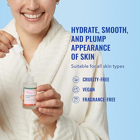 Good Molecules Hyaluronic Acid Serum – Ultra Hydrating, Non-Greasy, Plumping Facial Moisturizer – Vegan, Fragrance Free – 1 fl oz