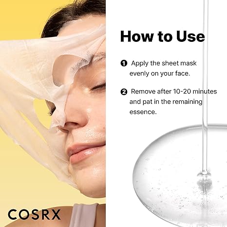 COSRX Snail Mucin Sheet Mask – 10-Pack Hydrating & Repairing Korean Face Masks for Dry, Sensitive Skin – Cruelty-Free, Paraben-Free, with Snail Mucin Serum