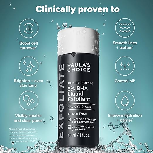 Paula’s Choice 2% BHA Liquid Exfoliant – Salicylic Acid for Pores & Blackheads