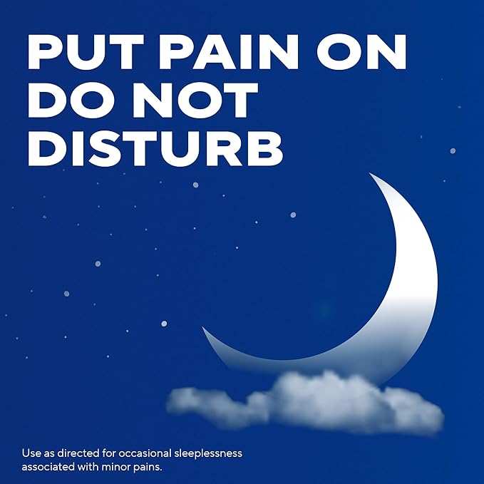 Aleve PM Pain Reliever and Nighttime Sleep Aid Caplets – Naproxen Sodium & Diphenhydramine HCl for Aches and Sleeplessness, 120 Count