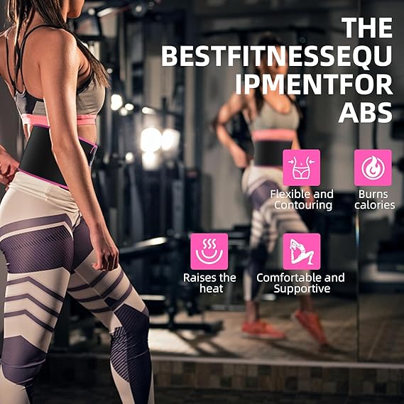 ZPP Waist Trainer for Women and Men, Neoprene Sweat Band Waist Trimmer Belt, Slimming Stomach Wrap, Adjustable