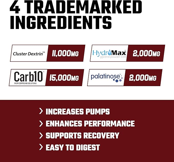 Axe & Sledge Demo Day Intra-Workout Carbohydrate Powder – Cluster Dextrin, Carb10, Hydromax & Palatinose, Unflavored, 30 Servings