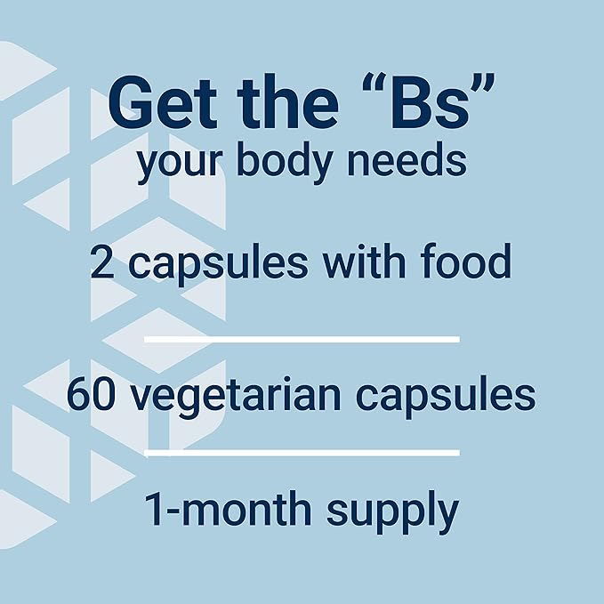 Life Extension BioActive Complete B-Complex – Energy, Heart, Brain & Nerve Support – 60 Vegetarian Capsules