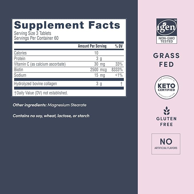 NeoCell Super Collagen with Vitamin C & Biotin – Types I & III Hydrolyzed Collagen for Skin, Hair, Nails & Joint Support – Non-GMO, Gluten-Free – 180 Tablets