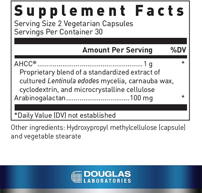 Douglas Laboratories AHCC® Plus – Mushroom & Arabinogalactan Immune Support – 60 Capsules