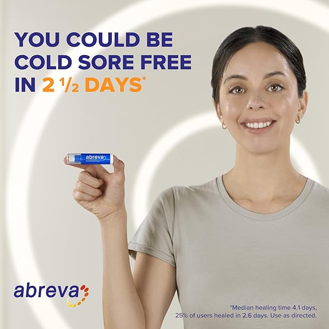 Abreva 10% Docosanol Cold Sore Treatment – 2 Pack (0.07 oz Tubes)