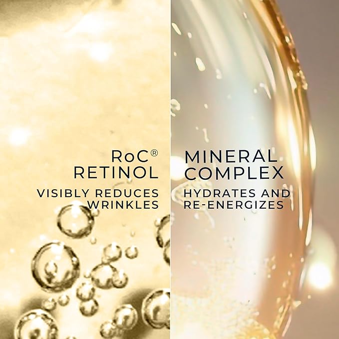 RoC Retinol Correxion Deep Wrinkle Serum with Vitamin C – Anti-Aging, Fine Lines, Dark Spots & Acne Scars – Fragrance Free – 1 oz