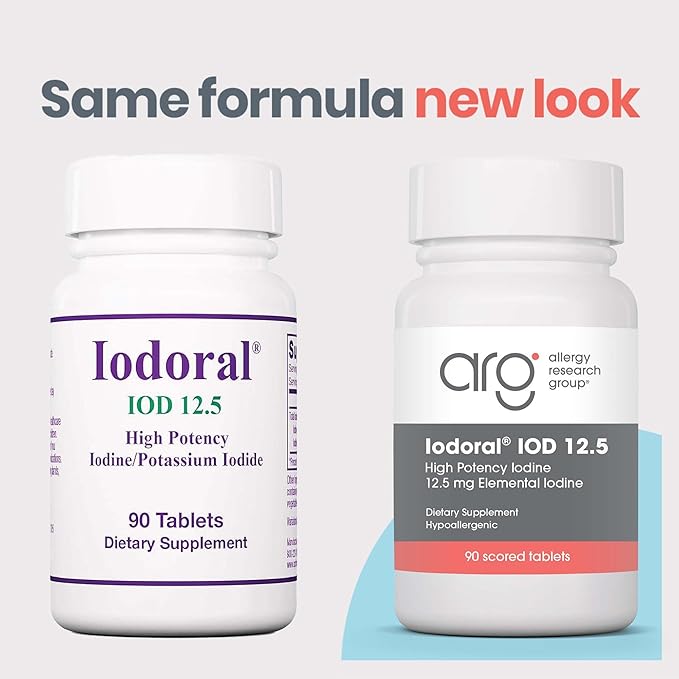Optimox Iodoral 12.5mg – High Potency Iodine & Potassium Iodide Thyroid Support – 90 Tablets