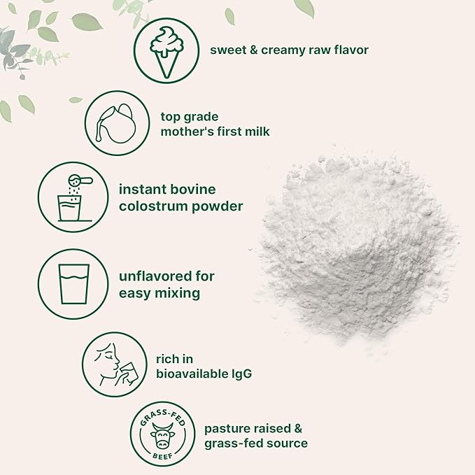 Micro Ingredients Bovine Colostrum Powder – Grass-Fed, Freeze-Dried, IgG & IgA Immune & Gut Support – Non-GMO, Gluten-Free, Unflavored – 8 oz (227 Servings)