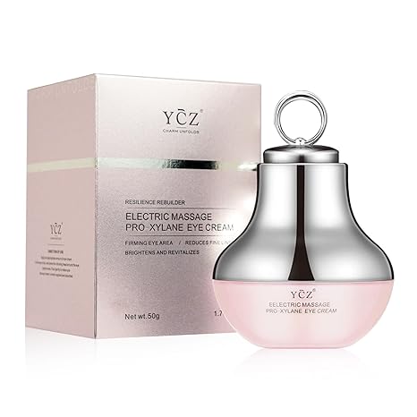 Ycz Electric Massage Eye Cream – Dark Circles, Fine Lines, Anti-Wrinkle, Firming, Moisturizing, Gentle Vibration Applicator