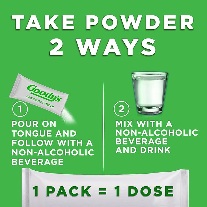 Goody's Hangover Powders for Pain Relief and Mental Alertness Berry Citrus Flavor 16 Dissolvable Packets