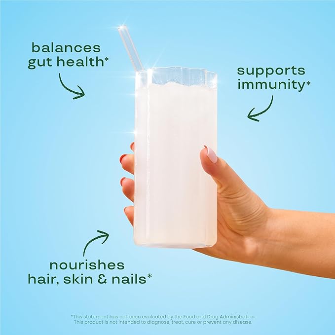 Bloom Nutrition Bovine Colostrum Powder with Vitamin B12 & Probiotics – Gut, Immune, Hair & Skin Support – Grass-Fed Collagen – Unflavored, Non-GMO, Gluten-Free – 25 Servings