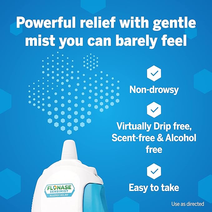 Flonase Sensimist Allergy Relief Nasal Spray 120 Sprays Non-Drowsy 24-Hour Relief Pack of 2