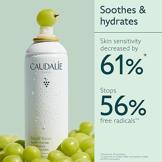 Caudalie Grape Water Moisturizing Face Mist – Hydrating, Soothing, Sensitive Skin, Vegan, 2.5 oz