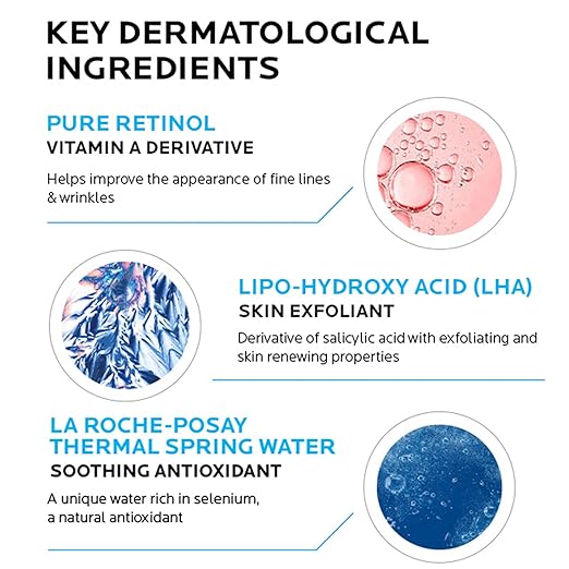 La Roche-Posay Redermic R Anti-Aging Retinol Cream – Pure Retinol for Wrinkles, Fine Lines & Age Spots – Fragrance Free, Non-Comedogenic – 1 Fl Oz