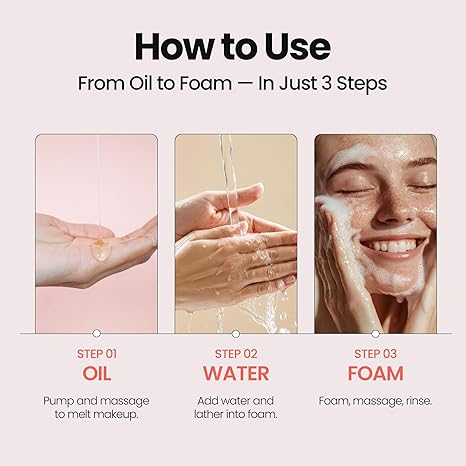 MAXCLINIC Rose Vitamin Oil to Foam Cleanser, All-in-One Korean Face Wash, Pore Minimizing Blackhead Remover, 115ml