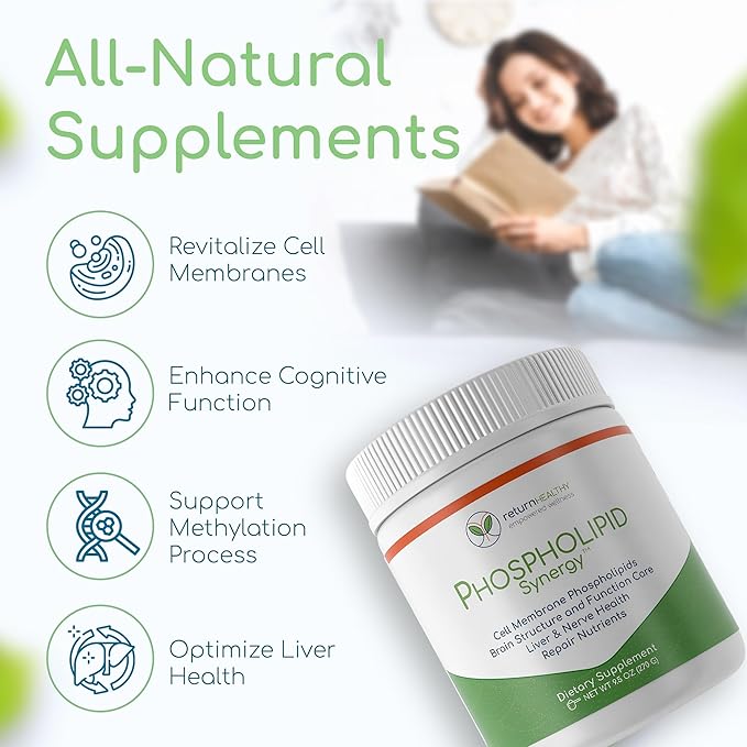 Phospholipid Synergy Powder – Cellular Repair, Brain & Liver Support – Natural Antioxidant for Memory, Focus & Detox – Non-GMO – 270g