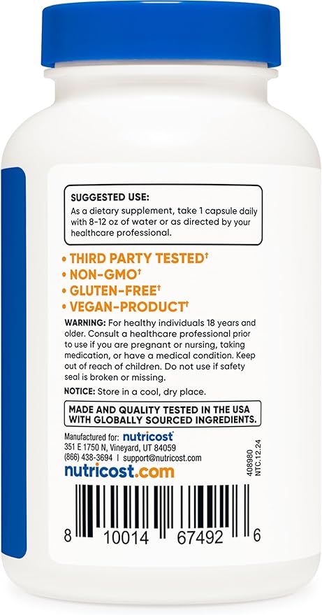 Nutricost Mushroom Complex – 10 Mushroom Immune & Brain Support – 120 Capsules – Non-GMO, Gluten Free