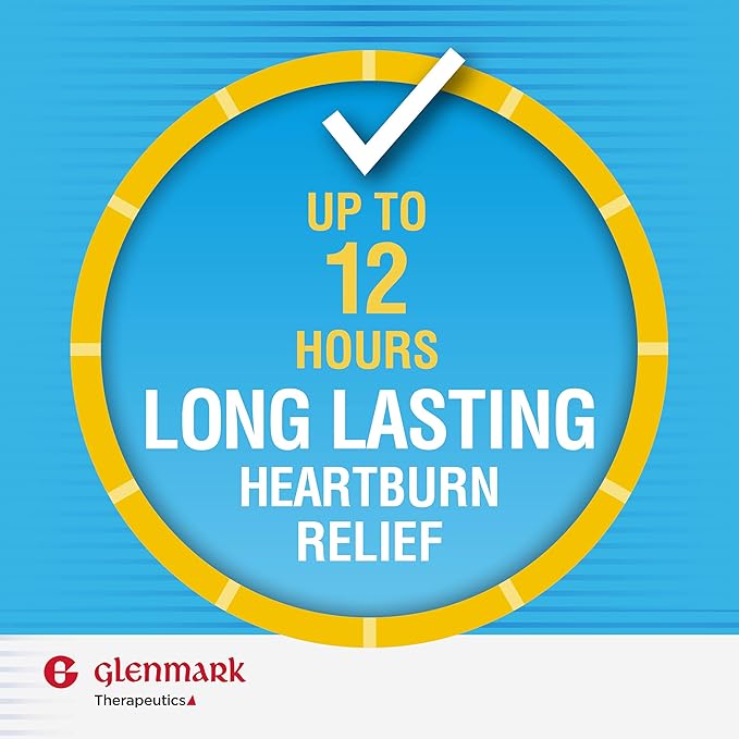Glenmark Famotidine Tablets 20 mg Maximum Strength Acid Reducer – 200 Count for Heartburn and Indigestion Relief