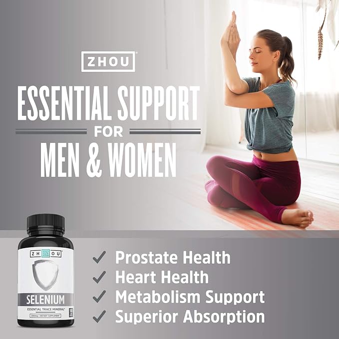 Selenium 200mcg – Thyroid, Immune, Antioxidant & Prostate Support – 180 Tablets