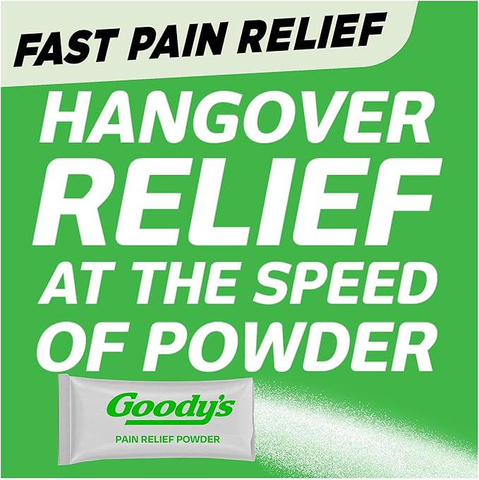Goody's Hangover Powders for Pain Relief and Mental Alertness Berry Citrus Flavor 16 Dissolvable Packets