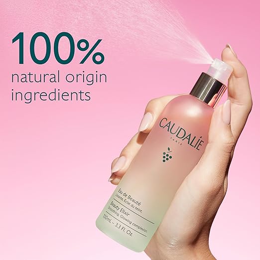 Caudalie Beauty Elixir Face Mist – Toner, Pore Tightening, Radiance, Makeup Setting Spray, Vegan, 3.4 oz