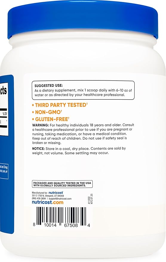 Nutricost L-Citrulline Malate (2:1) Powder – 600 Grams, High-Potency Workout Supplement