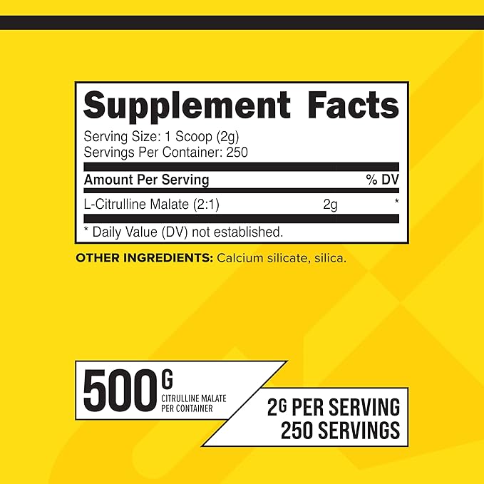 PrimaForce L-Citrulline Malate Powder – Unflavored, 500 Grams, Vegan & Non-GMO