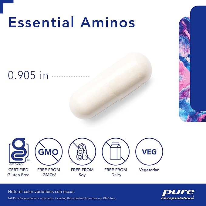 Pure Encapsulations Essential Amino Acids – Muscle Recovery Support, 180 Capsules, with Leucine, Threonine & Tryptophan