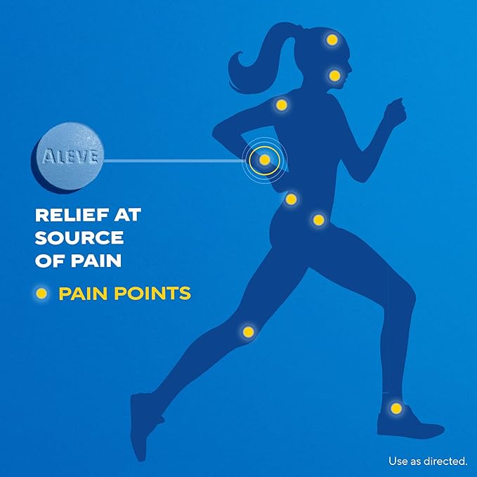 Aleve Pain Reliever and Fever Reducer Tablets – 220mg Naproxen Sodium for Headache, Body, Back, Arthritis, Cramps – 270 Count