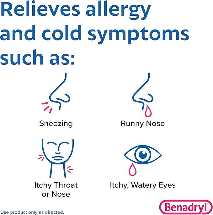 Benadryl Allergy ULTRATAB Go Packs – 120 Tablets (60x2 Count) – Fast-Acting Antihistamine for Sneezing, Runny Nose, Itchy Eyes & Throat – Travel-Size Allergy Relief for Adults & Kids