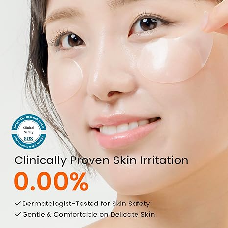Caffeine Under Eye Patches – 30 Pairs Korean Hydrogel Eye Masks for Dark Circles, Puffiness, Wrinkles – Niacinamide & Hyaluronic Acid Brightening Treatment