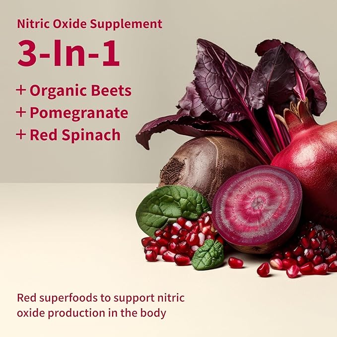 Snap Supplements Organic Beet Root Powder – Nitric Oxide Support with Pomegranate, B Vitamins & Red Spinach, Mixed Berry, 30 Servings
