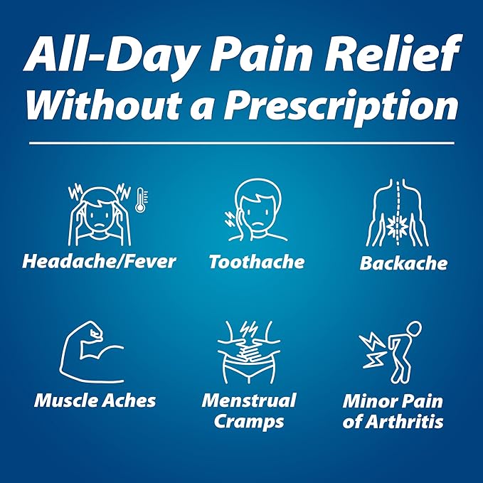 GoodSense Naproxen Sodium Tablets – 220 mg, 400 Count | 12-Hour Pain Reliever & Fever Reducer | NSAID | Compare to Aleve