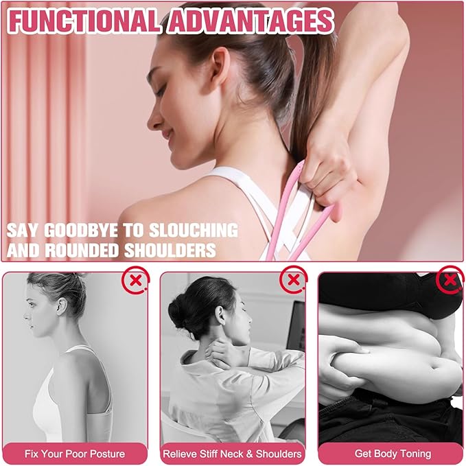 Figure 8 Resistance Band, 25 lbs Exercise Band for Women Men, Arm Back Glute Yoga Pulling Rope