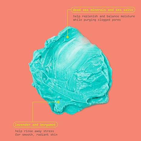 Freeman Anti-Stress Dead Sea Clay Mask – Calming Face Mask with Lavender & Sea Salt for Pore Cleansing & Balance – All Skin Types, Cruelty-Free (6 fl. oz.)