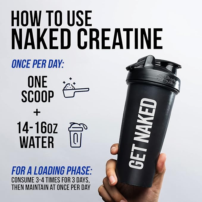 NAKED Pure Micronized Creatine Monohydrate – 1,000g Bulk, 200 Servings, Vegan & Non-GMO