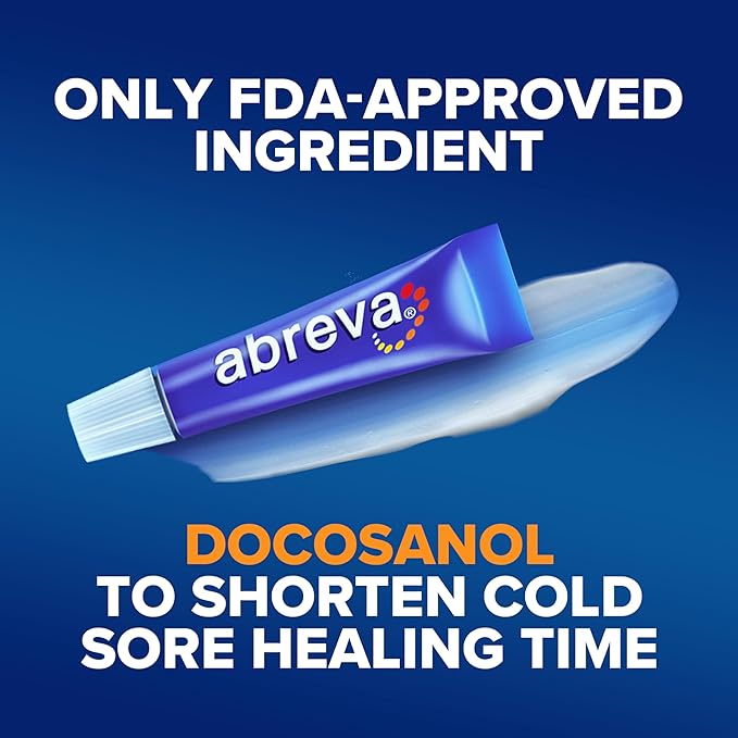 Abreva 10% Docosanol Cold Sore Treatment – 2 Pack (0.07 oz Tubes)