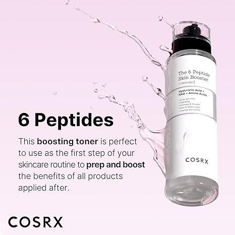 COSRX 6X Peptide Collagen Booster Toner Serum, Copper Peptides, Niacinamide, Hyaluronic Acid, Korean Anti-Aging Essence, 150ml