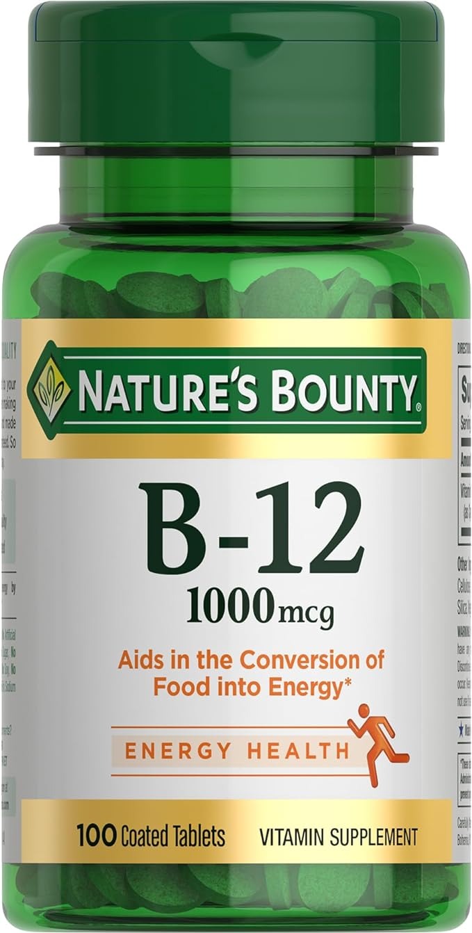 Nature's Bounty Vitamin B12, Supports Energy Metabolism, Tablets, 1000mcg, 200 Ct