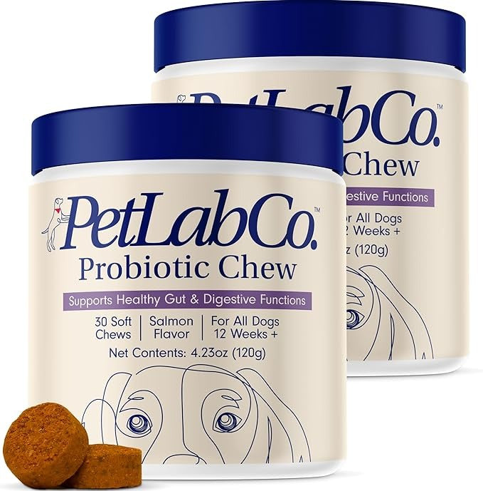 PetLab Co. Probiotics for Dogs – Gut, Digestive & Allergy Support – Pork Flavor Soft Chews – 30 Count