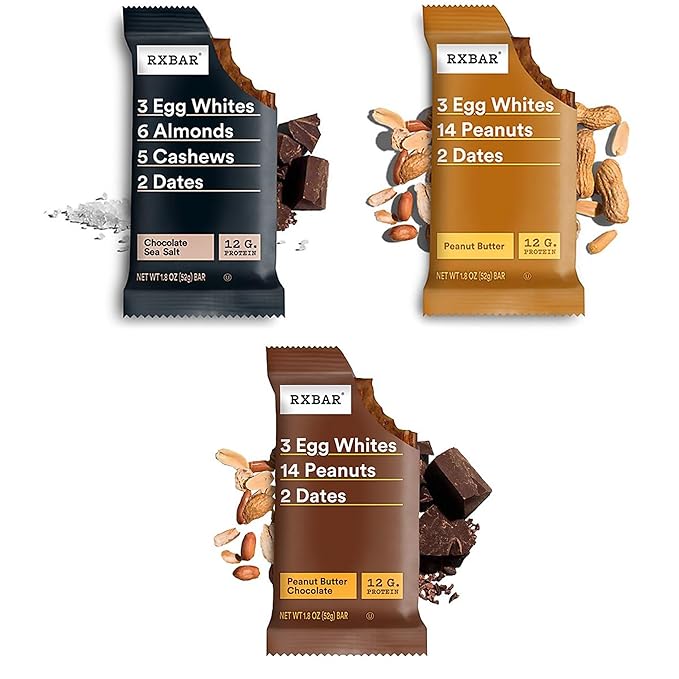 RXBAR Protein Bars Variety Pack – 10 Bars, 18.3 oz Box | Clean, Whole Food Protein Snacks